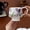 White, variant on Retro Iris Ceramic Coffee Mug Floral Design Microwave Safe 12oz