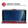 thumbnail image 3 of Étui pour Samsung Galaxy S8active, Étui de Téléphone Portable avec Porte-Cartes, Support Rabattable Protecteur - Rouge, 3 of 7