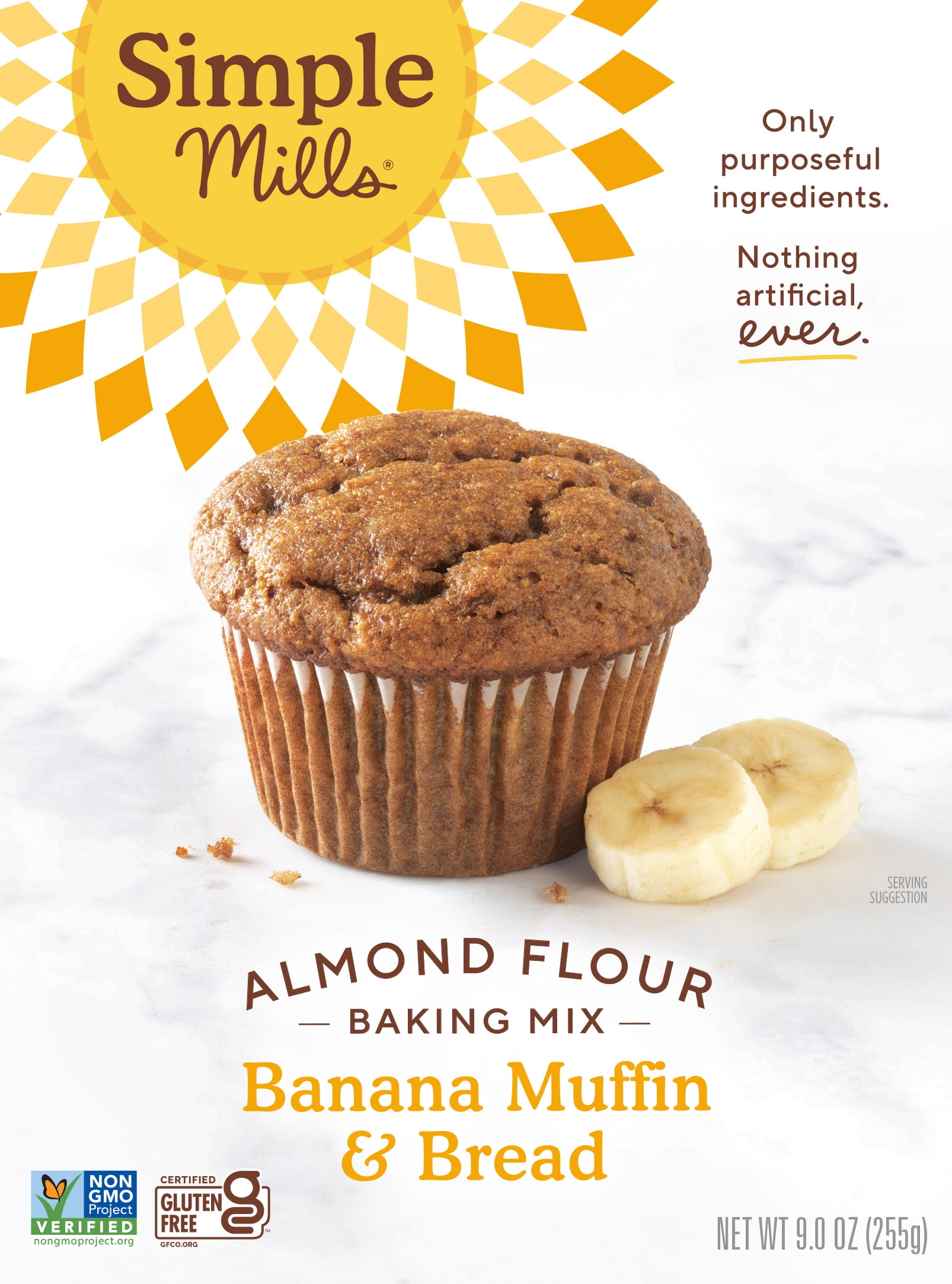 Simple Mills Gluten Free Banana Muffin & Bread Baking Mix, 9 oz