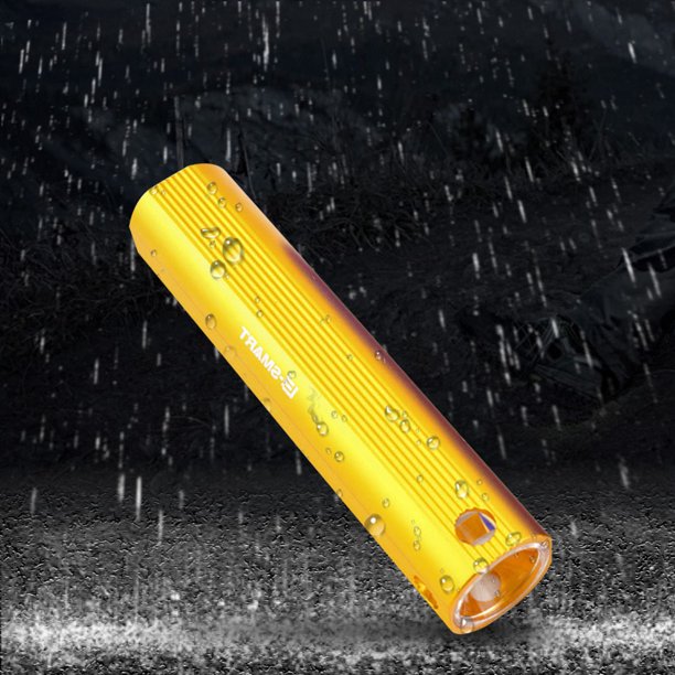 Kuymtek Potente linterna LED recargable para acampar al aire libre, luces de antorcha (dorado)