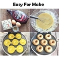 thumbnail image 4 of Mini máquina para hacer rosquillas, máquina eléctrica antiadherente para hacer rosquillas para hacer 7 rosquillas, desayuno para niños, refrigerios, postres con estampado de rosquillas, 4 of 5