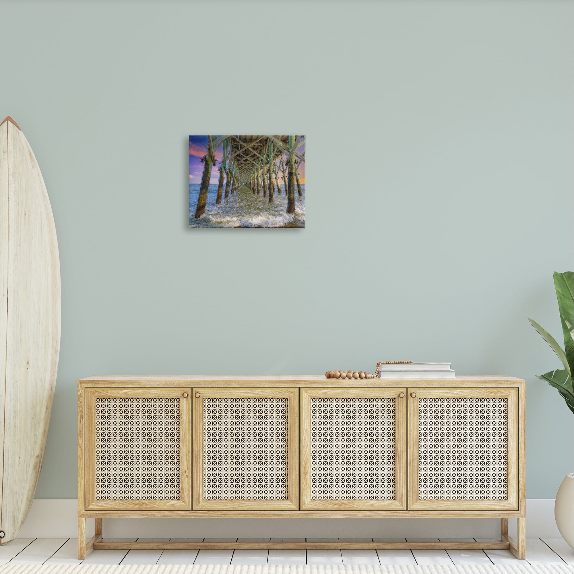 Stupell Industries Ocean Foam Underneath Boardwalk Bridge Dock Sunset Canvas Wall Art, 30 x 24, Design by Daniel Sproul