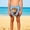 Blue, variant on Boys Girls Summer Swim Trunks with Cute Print - Breathable Soft Fabric Shorts for Pool Beach Play
