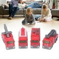thumbnail image 1 of Truck Model, Easy To Play Fire Truck Toy Plastic Alloy Educational 4Pcs High Simulation  for Kids for Home, 1 of 7