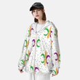 thumbnail image 3 of Fotbe Mardi Gras Carnival1 Chaqueta con Protección Solar UPF 50+ para Hombre y Mujer, Camisa con Capucha y Bolsillos-3X-Large, 3 of 7