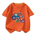 thumbnail image 2 of Cethrio Kids Boys Graphic Tees, Summer Cotton Crewneck Short Sleeve Boys T-Shirts Orange Size 3-4 T, 2 of 3