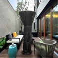 thumbnail image 2 of 210D Heavy Duty Waterproof Standup Patio Heater Cover, Heater Covers compatible with Outdoor with Zipper Pyramid, Black, 2 of 5