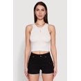 thumbnail image 2 of Womens Crew Neck Cropped Tank Top, 2 of 5