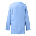 thumbnail image 5 of Huowey Womens Blazer Jacket Solid Color Slim Fit Long Sleeve Office Coat Notch Lapel Button Formal Business Casual Outerwear,Light Blue,XXL, 5 of 5
