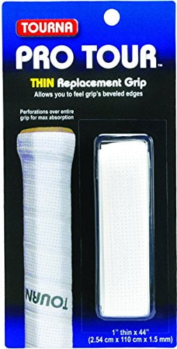 Pack of 6 Black Tourna Pro Tour Thin Replacement Grip 2.54 cm x 110 cm 