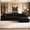 Black - L Shape, variant on Oversized 118 "W Corduroy Boneless Couches for Living Room, No Assembly Required, 3-Seaters Modular Sectional Sofa with Removal Cushion, Comfy Plush Upholstered Couch for Apartment/Office