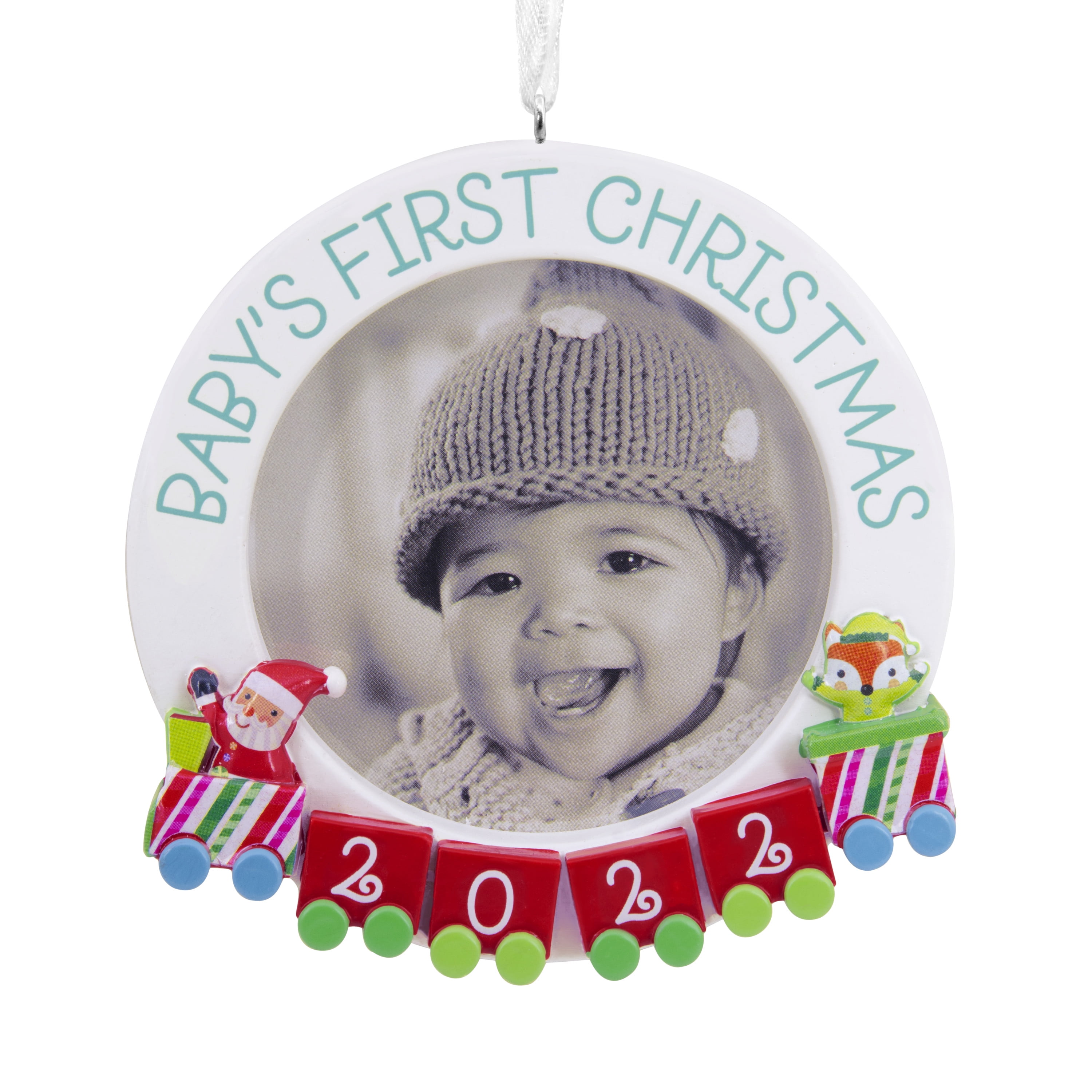 Hallmark Ornament (Baby's First Christmas Santa Train 2022 Photo Frame)