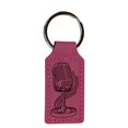 thumbnail image 3 of Keychain - Rectangle - Microphone - Leather, 3 of 4