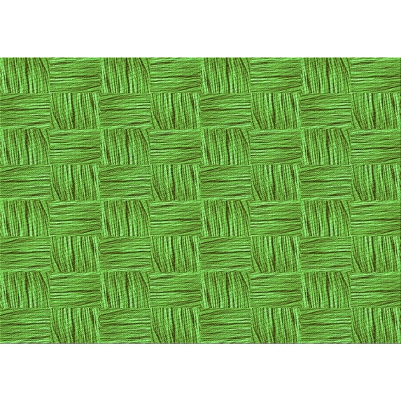Ahgly Company Machine Washable Indoor Rectangle Transitional Green Area Rugs, 4' x 6'