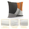 thumbnail image 4 of GOSMITH  Throw Pillow Covers Modern Abstract Orange Stripes Gray Black White Acrylic Bold Grey Decorative Pillow Cases Home Decor Square Pillowcases, 4 of 5