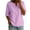 Light Purple, variant on Womens V-Neck Tops Half Sleeve Elbow Length Pullover Knit T-Shirts Loose Fit Lightweight Breathable Casual Blouse Solid Color Basic Layering Shirts Spring Summer Apparel Red S