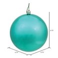 thumbnail image 2 of Vickerman 4.75" Teal Shiny Ball Ornament, 4 per Bag, 2 of 5