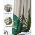 thumbnail image 3 of Palm Leaves Tropical Blackout Curtains for Bedroom Living Room Darkening Curtains 84 Inch Length 2 Panels Set Beige Summer Watercolor Botanical Window Curtain Window Treatment Grommet Drapes 42"x84", 3 of 9