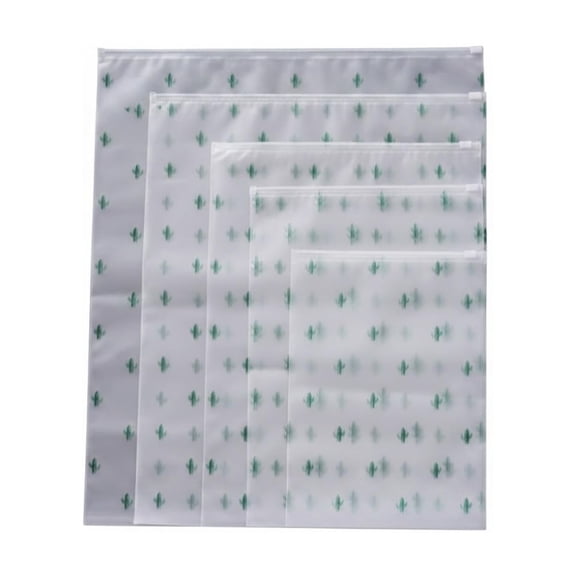 7.87 x 11.02 x 0.2 in Frosted Zipper Storage Pouch for Travel and Home Organization