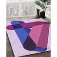 thumbnail image 2 of Ahgly Company Indoor Square Patterned Dark Orchid Purple Area Rugs, 5' Square, 2 of 6