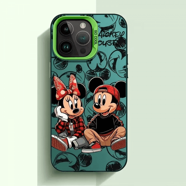 YIXIGGC Cute Cartoon Mickey Minnie Mouse Case for iPhone 16 Pro Ultra Clear Full Screen Slim Protective Cover CJ#419-5471