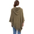 thumbnail image 5 of Womens Pullover Poncho Sweater Feel Shawl Loose Fitting Ponchos Wraps Baggy Tops for Fall Winter Gray/Red/Black/Khaki, 5 of 5