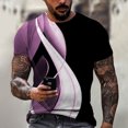 thumbnail image 2 of Men'S T-Shirt Short Sleeve Printed Summer Round Neck Top Trend Casual Sweatshirt 2XL, 2 of 5