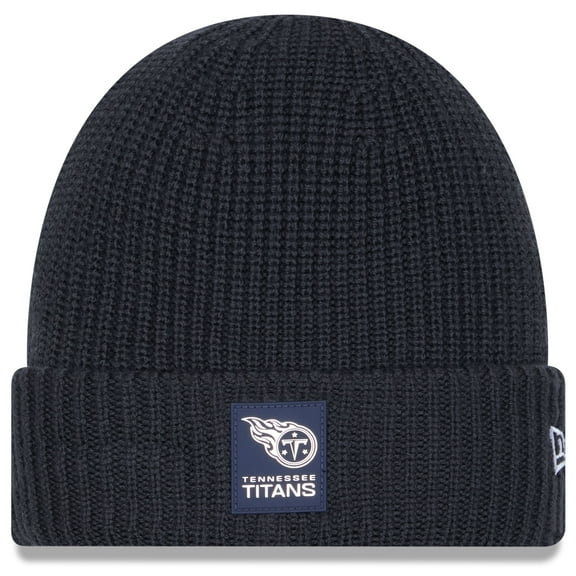Men's New Era Charcoal Tennessee Titans 2025 Sideline Cold Weather Cuffed Knit Hat