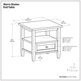 thumbnail image 2 of Simpli Home Warm Shaker 20 inch Wide Solid Wood End Table, Warm Honey Brown, 2 of 4