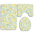 thumbnail image 1 of ABPHQTO Flores de primavera amarillo Juego de alfombras de baño de 3 piezas Alfombra de baño Alfombra de contorno y tapa de inodoro ABPHQTO Cont-CHAPPLE-37399, 1 of 2