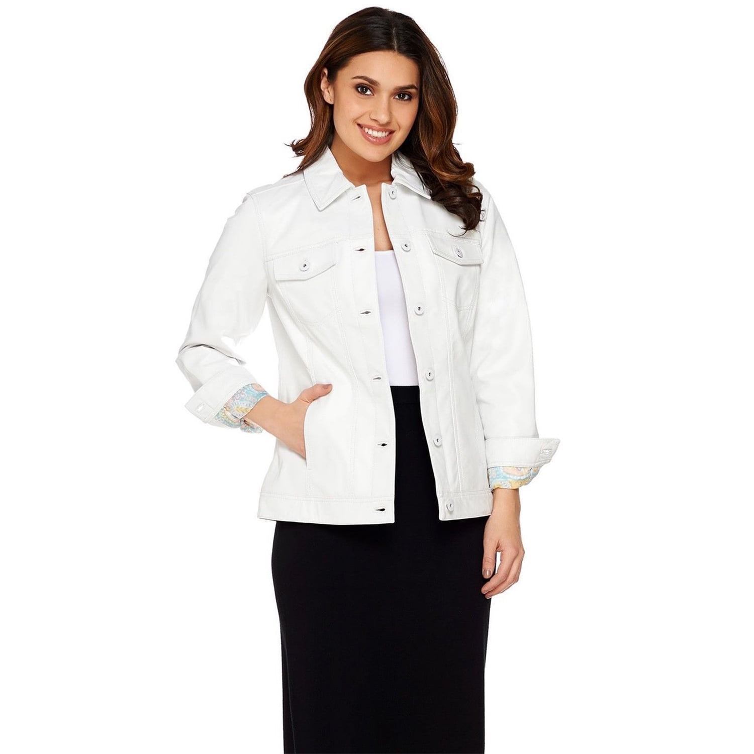 soft white jean jacket