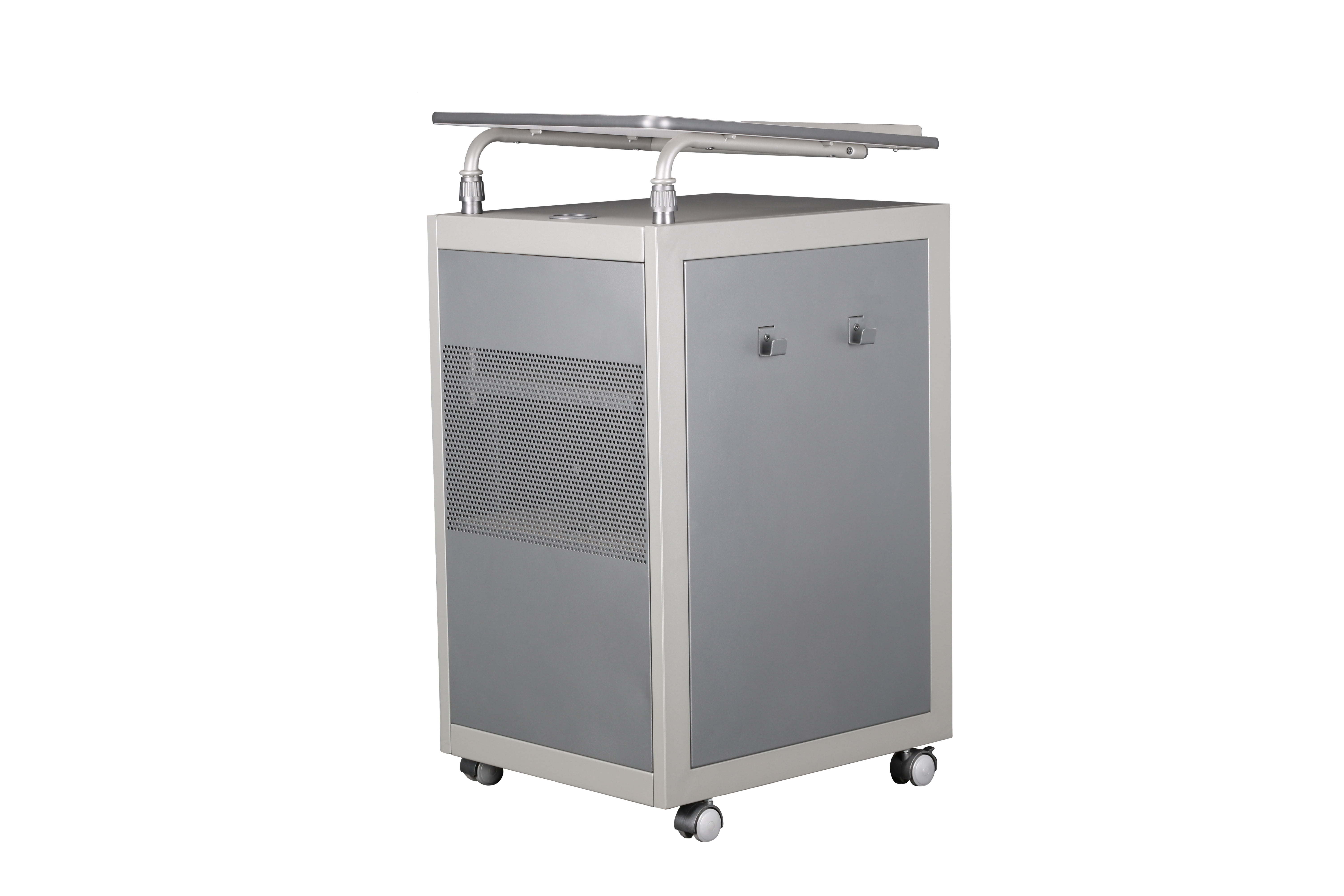 Hampden Furnishings EDU Podium Mobile Lectern, Charcoal Slate and Black
