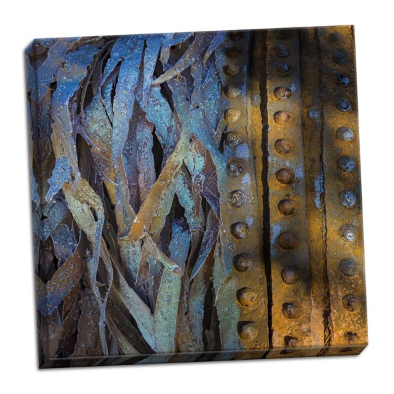 Gango Home Decor Metal Infusion I by Kathy Mahan (Ready to Hang); One 24x24in Hand-Stretched Canvas