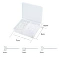 thumbnail image 2 of Plastic Earrings, 100 PCS Invisible Clear Earrings for Sports, Clear Plastic Post Earring Studs for Sports, Flat Silicone Earrings Rubber Earrings Clear Earrings for Work, 2 of 6