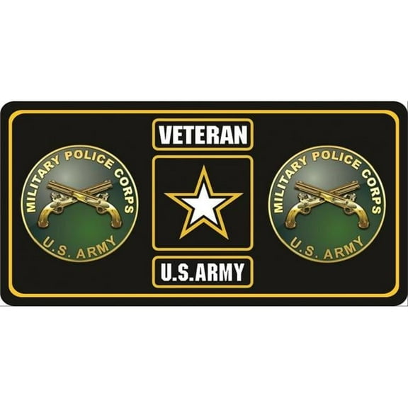 U.S. Army Veteran Military Police Photo License Plate