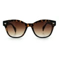 thumbnail image 3 of Womens Classic Boyfriend Fashion Horn Rim Round Chic Plastic Sunglasses Tortoise - Brown, 3 of 8