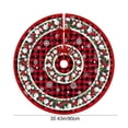 thumbnail image 2 of E 90Cm Christmas Tree Skirt Polyester Fabric Red Gold Snowflake Star Print For Tree Base Durable Easy To Clean, 2 of 7