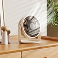 thumbnail image 4 of Kraoden Portable USB Rechargeable Countertop Fan, Adjustable Speed, Battery Powered, 360° Airflow, Low Noise, Indoor Outdoor Use, Ideal for Traveling, Home, Office, Kitchen, Bathroom, 4 of 6