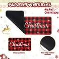 thumbnail image 3 of Christmas Black and Red Buffalo Plaid Lattice Kitchen Rug Set 2 Piece, Cushioned Anti-Fatigue Kitchen Floor Mats Waterproof Easy to Clean, Comfort Standing Kitchen Mat Set with Non-Slip Latex, 3 of 6
