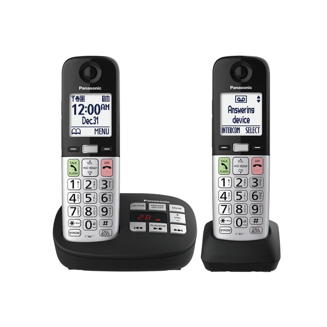 Panasonic Cordless Phone, Easy to Use with Large Display & Big Buttons, Flashing Favorites Key, Flashlight, Call Block, Volume Bo