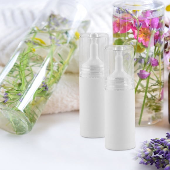 UPGRATOR 5Pcs Small Plastic Bottles for Liquids with Pipette Dropper White Cylindrical for DIY Projects