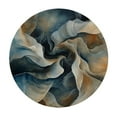 thumbnail image 4 of PIKWEEK Gold and Blue Abstract Art Table Cloth - Round Table Cover White, 4 of 8