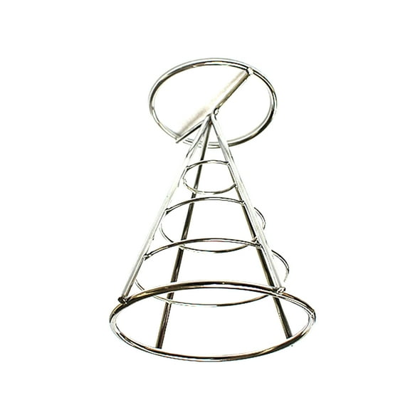 WRISTBIQUE 2PCS Simple Style Wire Cone Stand for Fries Foods Display in Upscale Restaurants Silver 14.50X10.00X10.00in