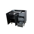 thumbnail image 3 of WindBay 36" Freestanding Bathroom Vanity, Black. White Flat Stone Countertop, 3 of 4