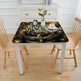 thumbnail image 3 of nygtbtfer 3 Pieces Happy New Year Tablecloths Black Gold Plastic New Year Disposable Table Cloth Rectangle New Year Table Cover for New Years Eve Party Decorations and Supplies,, 3 of 7