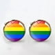 thumbnail image 5 of 2 pares de gemelos con diseño de arcoíris para trajes, con decoraciones del mes del Orgullo Gay, 5 of 5