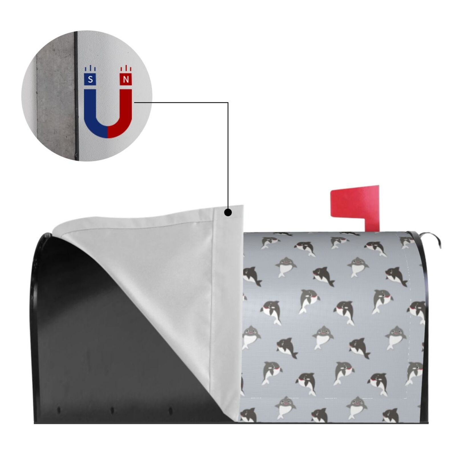 Kdxio Magnetic Mailbox Cover 25.5x21 in Mailbox Cover Outdoor Decoration Holiday Mailbox Covers for Home Garden Yard-25.5x21 in