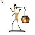 thumbnail image 2 of Ludlz Nordic Candlestick Abstract Iron Men Candle Holder Home Bar Restaurant Decor, 2 of 7