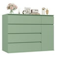 thumbnail image 6 of Homfa 5 Drawer Dresser with Door, Modern Accent Storage Cabinet Chests of Drawers for Bedroom Living Room, Green, 6 of 7