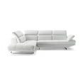 thumbnail image 3 of Whiteline Modern Living White Pandora Contemporary Top Grain Italian Leather Sectional, 3 of 3